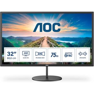 Aoc AOC  - 331.5inch QHD Monitor, 75Hz, 4ms, IPS, Adaptive Sync , speakers , FlickerFree, 1440p
