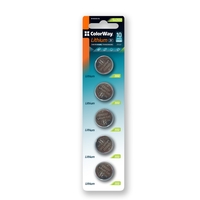 COLOURWAY Colorway Lithium Power Blister Coin Cell Single CR2032 Battery (5 Pack)
