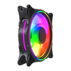 VIDA Infinity01 Reverse Blade 120mm ARGB Dual Ring PWM Case Fan, Hydraulic Bearing, Infinity Mirror Effect, 500-1500 RPM, Black Image