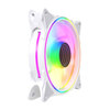 VIDA Infinity01 White 120mm ARGB Reverse Blade Dual Ring PWM Case Fan, Hydraulic Bearing, Infinity Mirror Effect, 500-1500 RPM, White Image