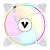 VIDA Infinity01 White 120mm ARGB Reverse Blade Dual Ring PWM Case Fan, Hydraulic Bearing, Infinity Mirror Effect, 500-1500 RPM, White Image