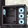 Aerocool P500C Mid Tower Case - Black with Curved Glass Panel Image