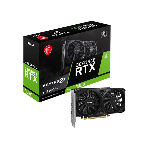 MSI VENTUS GeForce RTX 3050 VENTUS 2X E 6GB OC, PCI Express