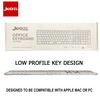 JEDEL FULL SIZE USB/ TYPE C MULTIMEDIA KEYBOARD APPLE MAC LAYOUT, SILVER, USB TYPE C AND USB CONNECTIONS Image