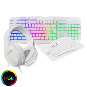 CIT CIT Raptor White 4 In1 Keyboard Mouse & Headset Combo