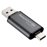 Team 64GB X1 USB-A & USB-C 3.2 Gen1 Memory Pen, 100MB/s, Aluminium Alloy