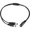 Generic 1 to 2 Way DC CCTV Power Splitter Cable Pigtail for CCTV Cameras DVR NVR LED Light Strip 5.5x2.1mm 30cm Image