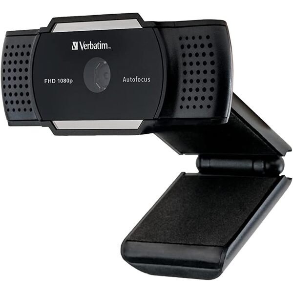 Verbatim 1080p  Full HD Webcam with Microphone,  Auto Focus, Streaming Camera