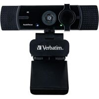 Verbatim 4K Ultra HD Webcam with Dual Microphone,  Auto Focus, Streaming Camera