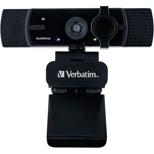 Verbatim 4K Ultra HD Webcam with Dual Microphone,  Auto Focus, Streaming Camera