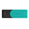Kingston DataTraveler Exodia S USB Flash Drive, 128GB, USB 3.2, Black/Green, Swivel Cap Design Image
