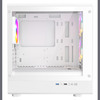 CIT Level 5 White Micro-ATX Mesh PC Gaming Case with 3 x 120mm PWM ARGB Fans Included With Tempered Glass Side Panel Image