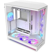 NZXT NZXT H9 Flow RGB+ (2025) – Large Dual-Chamber ATX Mid-Tower Airflow PC Case – Includes 7 RGB Fans (6 x 140mm, 1 x 120mm) & Control Hub