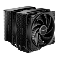 Be Quiet be quiet! Pure Rock Pro 3 CPU Cooler, Black, Universal Socket, 2 x Pure Wings Fans, 2000RPM, only 34.8dB(A) at maximum fan speed, 250W TDP
