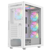 CIT Phantom XL White E-ATX Gaming Case - Mesh Front - Tempered Glass Side  - 6 x Ring ARGB Fans - 6-Port Hub Image