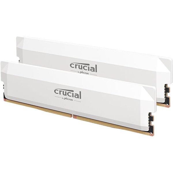 Crucial Pro 32GB (2x16GB) 6400MT/s DDR5 Memory Kit - White