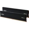 Crucial Pro 64GB (2x32GB) 6000MT/s DDR5 Memory Kit - Black - 1x DDR5 PURCHASE PER CUSTOMER MAXIMUM DUE TO SHORTAGES Image