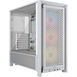 Corsair Corsair FRAME 4000D RS White ARGB Tempered Glass Modular Mid Tower ATX PC Case - Special Offer