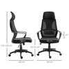 Vinsetto Office Chair Fixed Armrest Black 120 kg Image