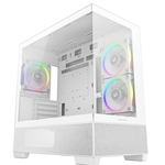 DeepCool CG380 3F Micro-ATX Gaming Case White Panoramic Tempered Glass Side Panel