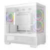 Deepcool CG380 3F Micro-ATX Gaming Case White Panoramic Tempered Glass Side Panel Image
