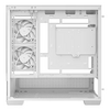 Deepcool CG380 3F Micro-ATX Gaming Case White Panoramic Tempered Glass Side Panel Image