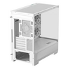 Deepcool CG380 3F Micro-ATX Gaming Case White Panoramic Tempered Glass Side Panel Image