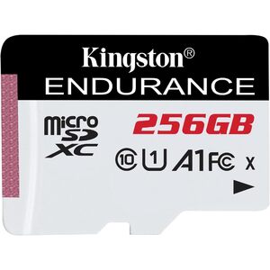 Kingston Kingston 256GB High-Endurance microSDXC Card, UHS-I Class 10, U1, 24/7 Recording, Durable, 95MB/s
