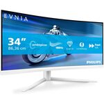 Philips Evnia 5000 34`` VA W-LED White Multimedia Curved Monitor (3440x1440/1ms/HDMI/DisplayPort)