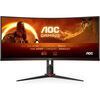 Aoc Gaming 34 Inch WQHD Curved Monitor, VA, 180Hz, 1ms GtG, HDR400, Height Adjust, Game Mode, Speakers (3440 x 1440, 400 cd/m HDMI 2.0 / DP 1.4) Image