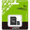 Kingston 1TB Canvas Select Plus Gen3 MicroSDXC Card with SD Adapter, UHS-I Class 10, U1, V10, A1 App Performance, 100MB/s Image