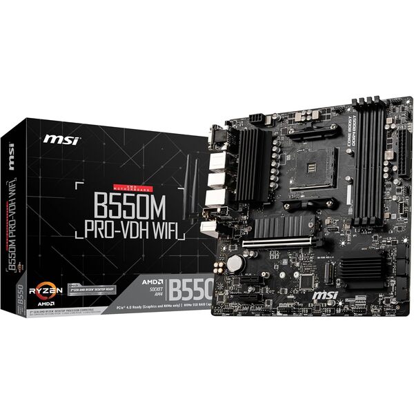 MSI B550M PRO VDH WI-FI (Micro ATX) AMD Socket AM4 Motherboard