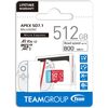 Team Group TEAMGROUP APEX Card 512GB for Nintendo Swith2 Micro SDXC Express UHS-I U3 A1 V30, R/W up to 800/700 MB/s with Adapter Image
