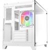 iONZ PC Gaming Case Micro ATX Mid Tower - Dual Chamber Dynamic Series with 3 x ARGB Fans, White Image