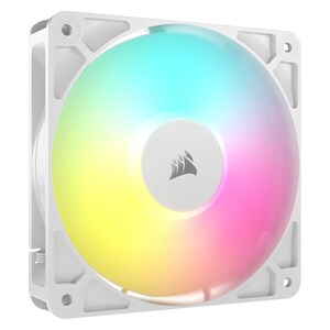 Corsair Corsair RS120 ARGB PWM 120mm Case Fan, Magnetic Dome Bearing, Daisy-Chain 4-Pin, 2100 RPM, AirGuide Tech, White
