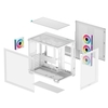 Deepcool CG530 4F Mid-Tower Case with Tempered Glass Panels, 4 Pre-Installed ARGB Fans, and Optimal Airflow Support, White Image