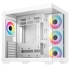 Deepcool CG530 4F Mid-Tower Case with Tempered Glass Panels, 4 Pre-Installed ARGB Fans, and Optimal Airflow Support, White Image