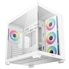 Deepcool CG530 4F Mid-Tower Case with Tempered Glass Panels, 4 Pre-Installed ARGB Fans, and Optimal Airflow Support, White Image