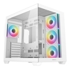 Deepcool CG530 4F Mid-Tower Case with Tempered Glass Panels, 4 Pre-Installed ARGB Fans, and Optimal Airflow Support, White Image