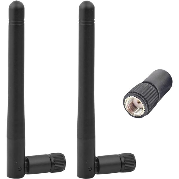 Generic 2-Pack WiFi Antenna for PC, Dual Band 2.4GHz & 5GHz/5.8GHz - 3dBi Gain - Omni-Directional -  RP-SMA Male Connector