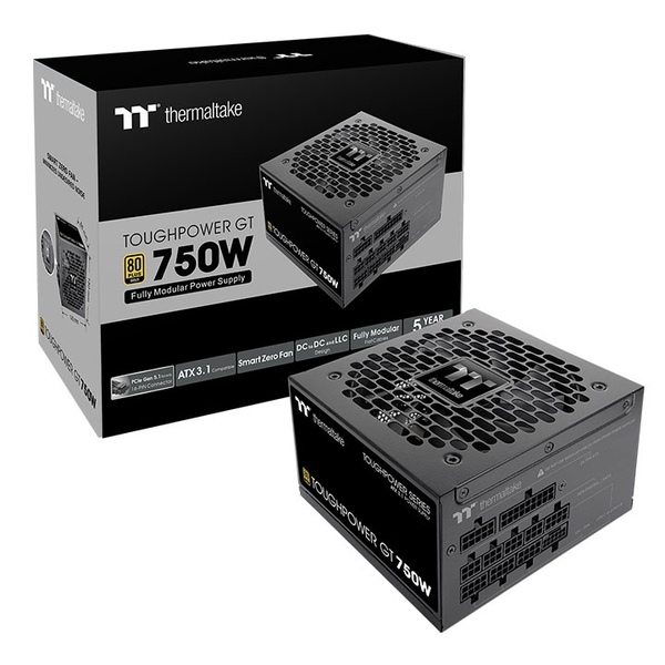Thermaltake Toughpower GT 750W Fully Modular Power Supply ATX 3.1 – 80+ Gold Certified, Low-Noise Fan - Special Offer