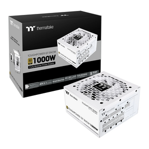 Thermaltake Thermaltake Toughpower GT 1000W White Fully Modular Power Supply – 80+ Gold Certified, Low-Noise Fan - Special Offer