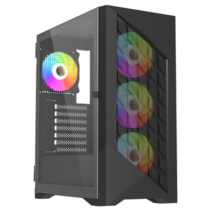VIDA VIDA Typhoon Black Tempered Glass ATX PC Gaming Case