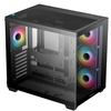 Deepcool CG530 4F Mid-Tower Case with Tempered Glass Panels, 4 Pre-Installed ARGB Fans, and Optimal Airflow Support, Black Image