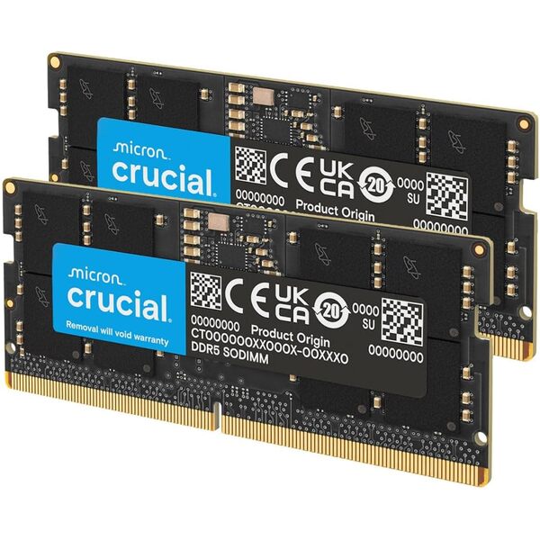 Crucial DDR5 RAM 32GB Kit (2x16GB) 4800MHz SODIMM, Laptop Computer Memory, Mini PC, CL40
