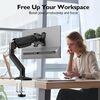 BONTEC Single Arm Monitor Desk Mount for 13-32 inch Screen, Tilt, Swivel, Rotation, Supports Up to 10kg Image
