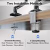 BONTEC Single Arm Monitor Desk Mount for 13-32 inch Screen, Tilt, Swivel, Rotation, Supports Up to 10kg Image