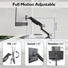 BONTEC Single Arm Monitor Desk Mount for 13-32 inch Screen, Tilt, Swivel, Rotation, Supports Up to 10kg Image