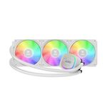 GAMDIAS Aura GL360 V2, 360mm CPU AIO Liquid Cooler, ARGB, Rotatable Pump -  White