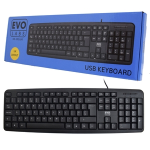 Evo Labs Evo Labs  Wired Keyboard, USB Plug and Play
